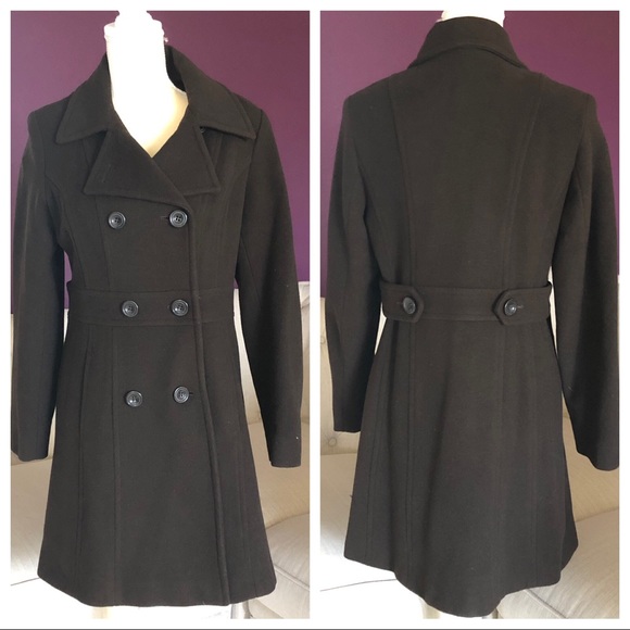 Anne Klein Jackets & Blazers - AK Anne Klein Double- Breasted Peacoat Brown M